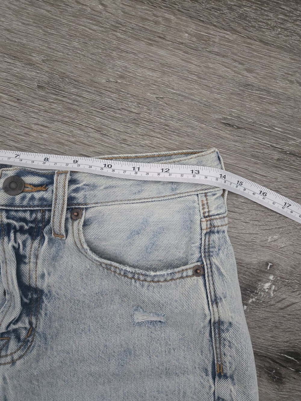 Pistola Distressed Light Wash Denim Shorts Size 25 - Picture 12 of 14